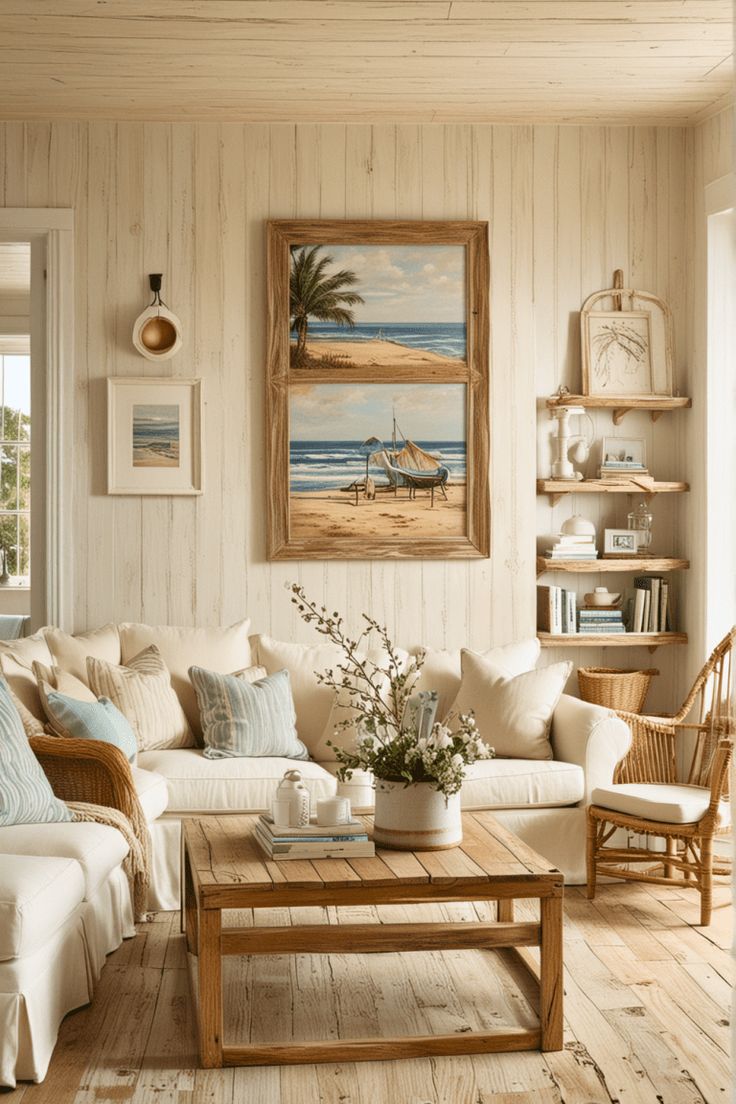 30 Coastal Chic Living Room