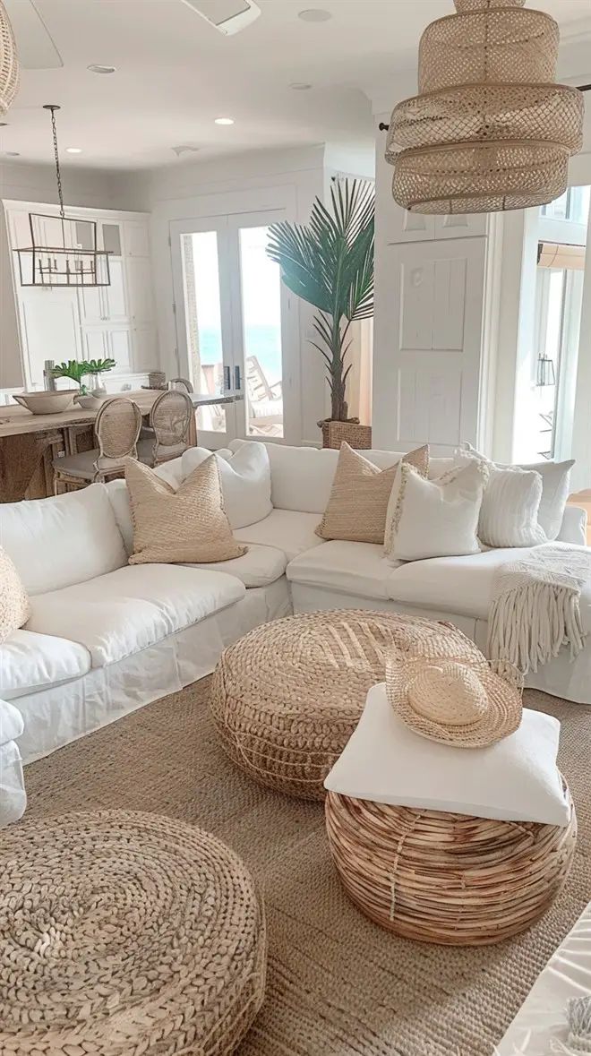 +66 Stunning Coastal Living Room Ideas You'll Adore - DecorWithEva