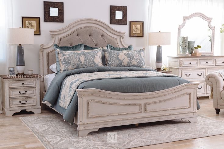 Ashley Realyn Twin Panel Bed in White _ Mathis Home