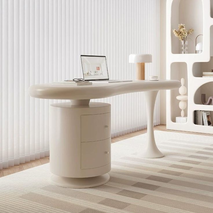 Cappuccino Desk - Small _ White