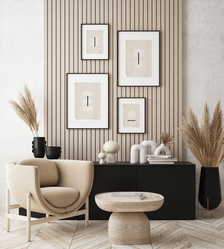 JAPANDI GALLERY SET of 4 Printable Geometric Art, Neutral Gallery Wall Decor, Contemporary Scandinavian Poster, Minimalist Abstract Art Set