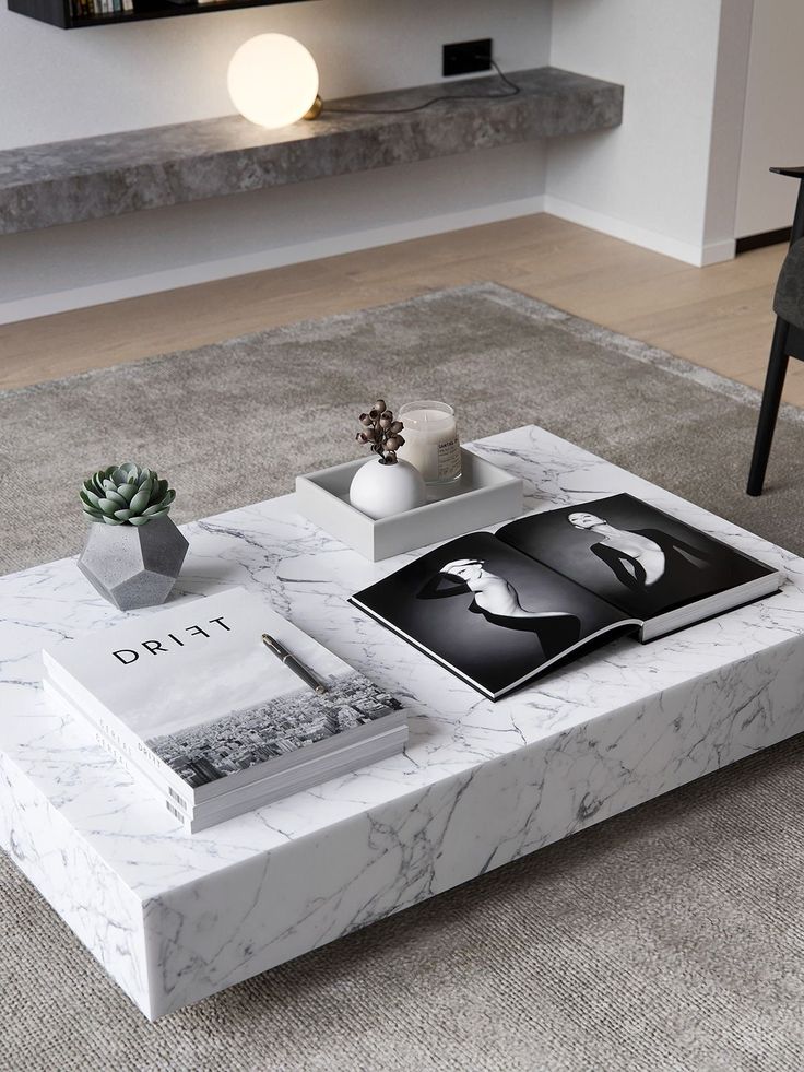 Jairi traders white marble table square