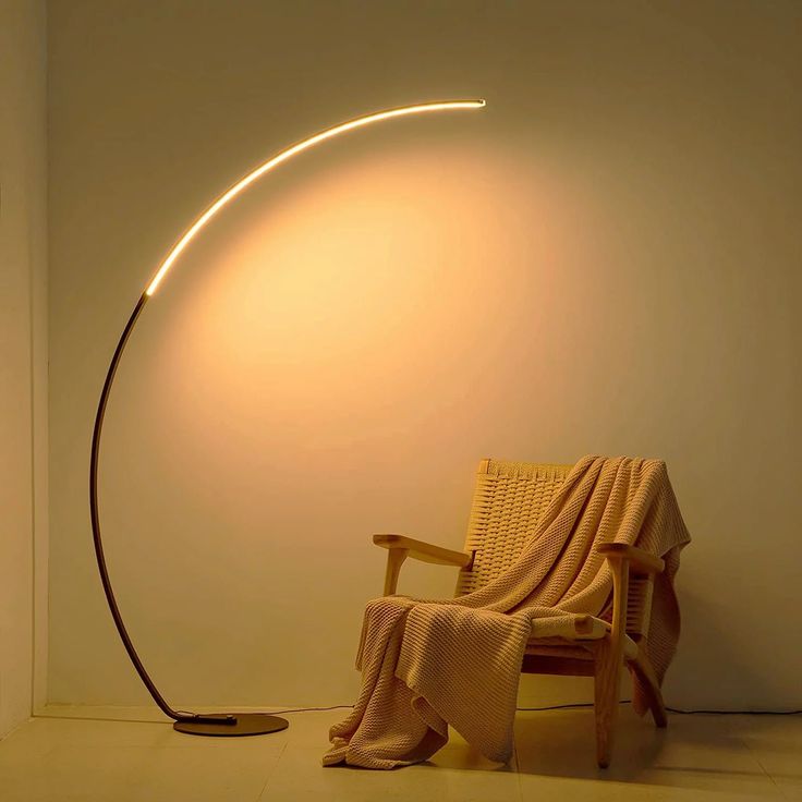 Lamp Depot 67_ Modern Arc Floor Lamp,Curved Dimmable LED Lamp Tall Standing Light with Remote Control for Living Room Bedroom and Office - Walmart_com