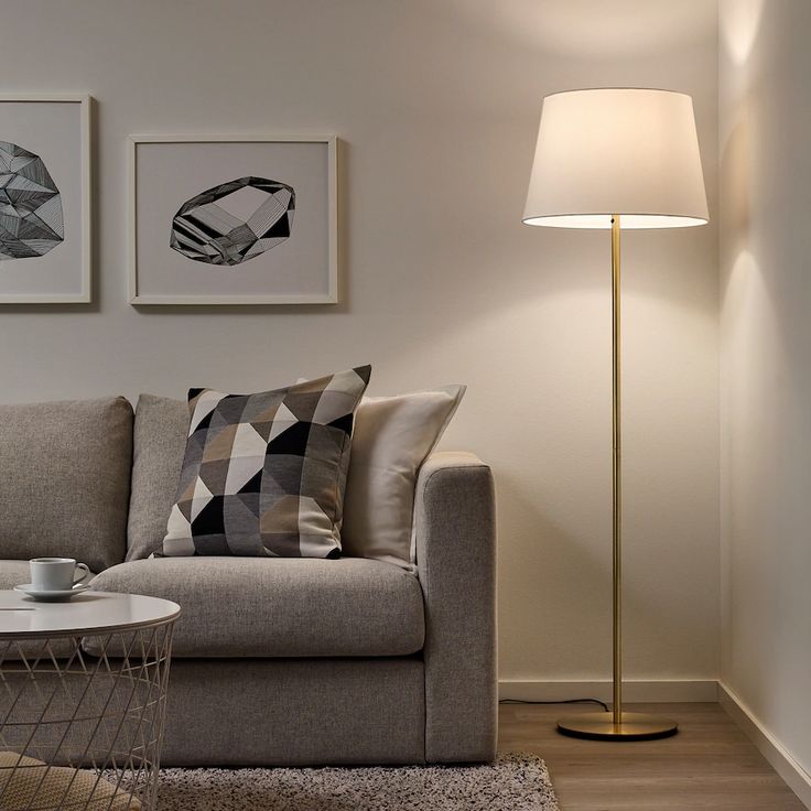 SKAFTET brass-colour, Floor lamp base - IKEA