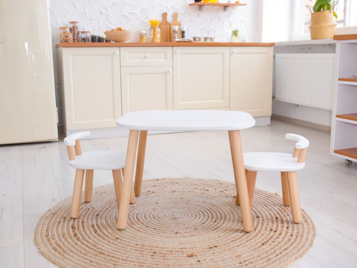 Toddler table and chair set, Toddler gift, Montessori furniture, Wooden kids table and chairs set, Wooden table, Wooden chair Kids furniture