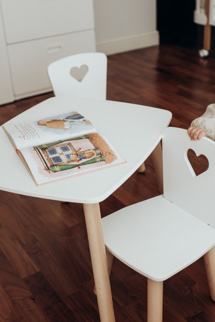 White Kids Activity Table and Chairs Set Toddler table and chairs